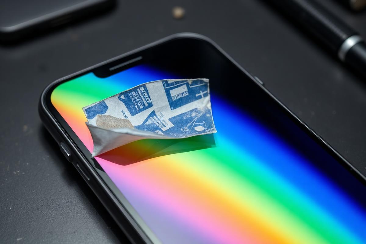 Zakřivený displej Samsung Galaxy S24 Ultra s odlepenou starou fólií